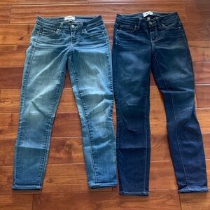 Paige Verdugo 2 Jeans Bundle Size 25 Dark Palmo Ankle & Reynolds Crop Low Rise